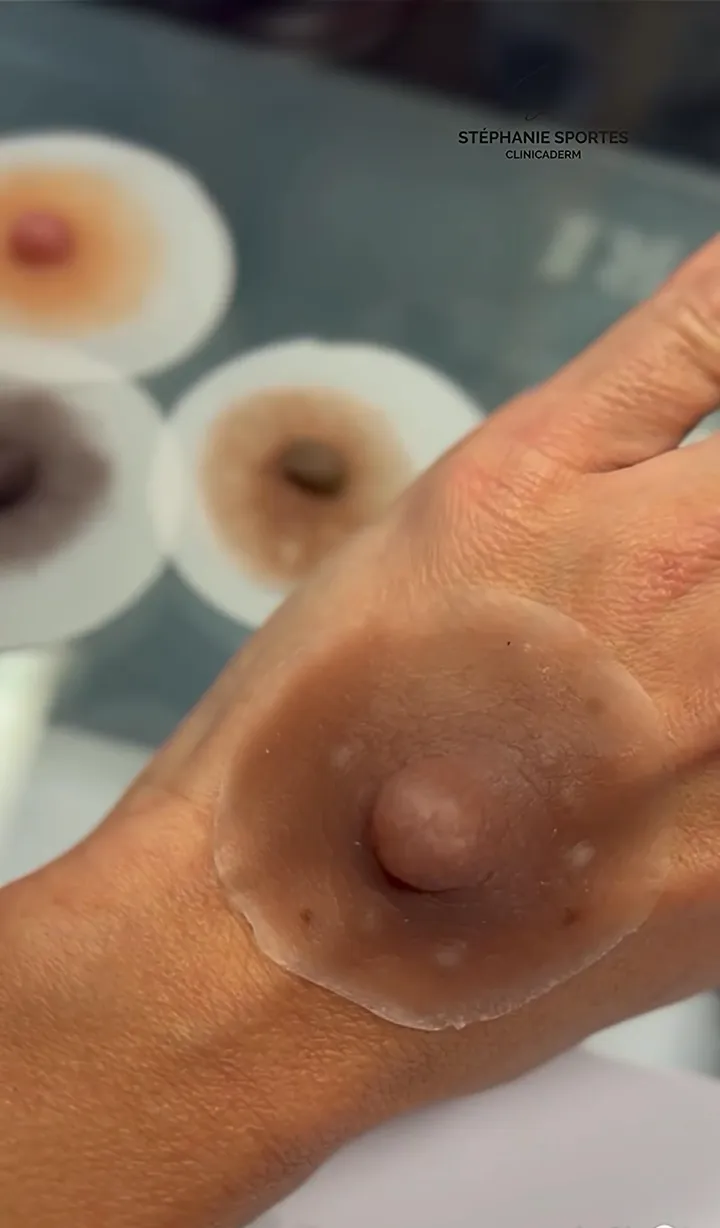 Vidéo : prothèses aréolaires sur mesure, résultat 1